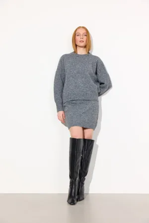 Adriana Knit Skirt - Grey Melange
