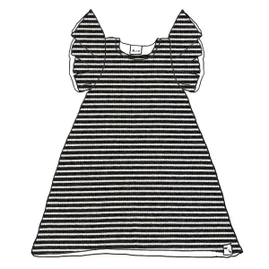BR Basic Stripes RIB KNIT - Belle Dress