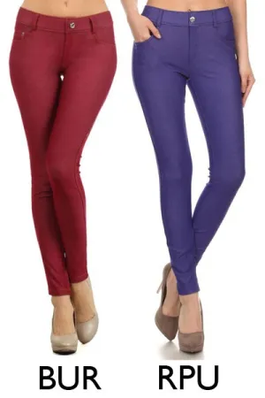 Burgundy Jeggings