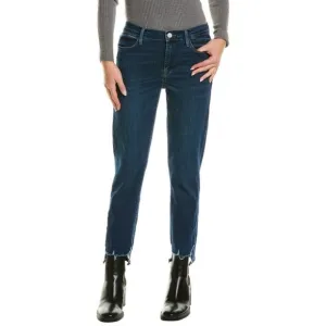 FRAME Size 30 Denim Le High Rise Straight Leg Roswell Chew Distress Ankle Jeans