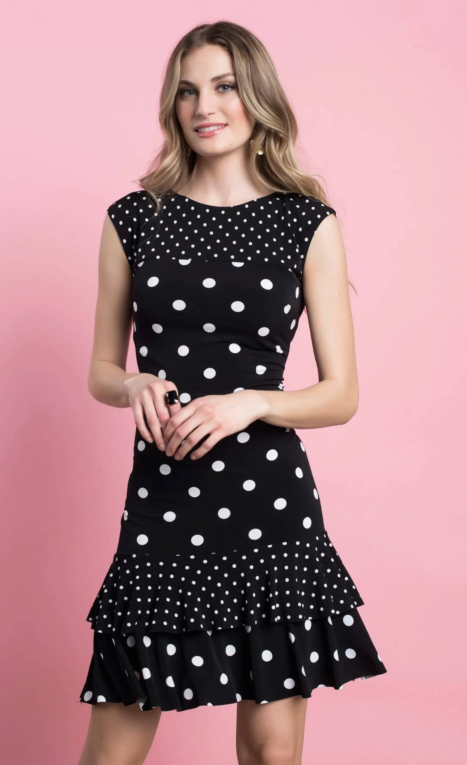 Frank Lyman Black & White Dot Dress