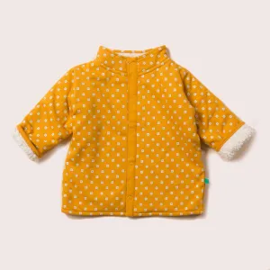 Golden Flowers Reversible Sherpa Jacket