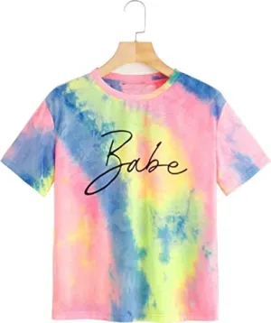 JUNEBERRY Tie Dye T-Shirt for Women/Girls (TSH_JB_Babe_XXL_Multicolored_XX-Large)