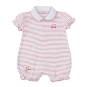 Kissy Kissy Fairway Foursome- Short Playsuit Pink