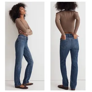 Madewell Perfect Vintage Jeans Womens 23 Blue Straight High Rise Stretch Casual