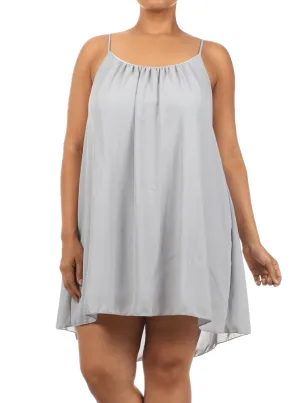 Plus Size Dashing Days Grey Frock Dress