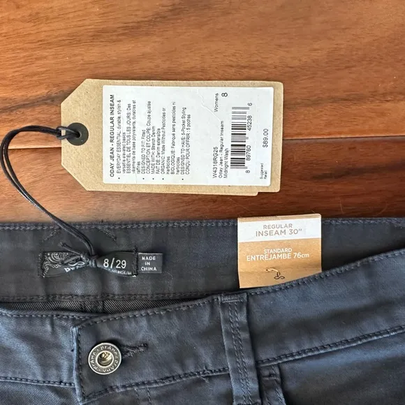 Prana Oday Regular Inseam Midnight Wash Denim Jeans size 8