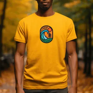 SALE "Living On The Fresh Coast" Men's Crew T-Shirt