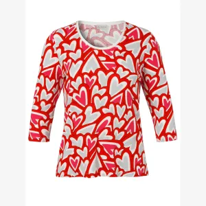 Via Appia Heart Print T shirt